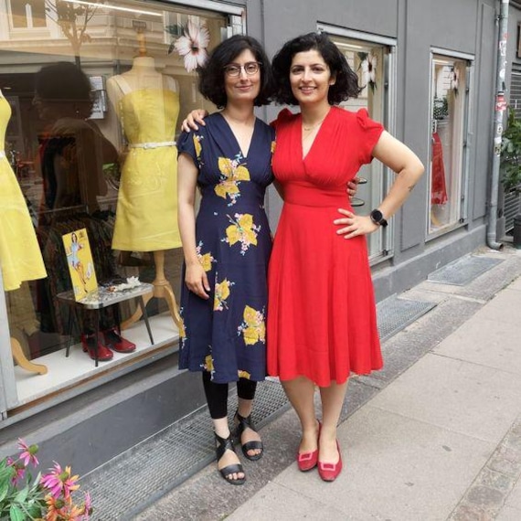The House of Foxy Ava Dress in Red Vintage 1930s Style