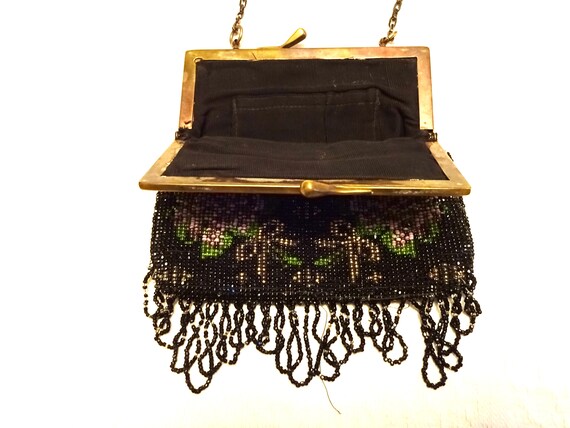 Antique Edwardian Purse Art Deco Micro Beaded Bag F… - Gem