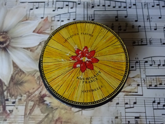 Antique  Art Deco Houbigant French Powder Box 1920s 1930s 1940s Vintage Boudoir Display  Collectable Powder Compact View 5