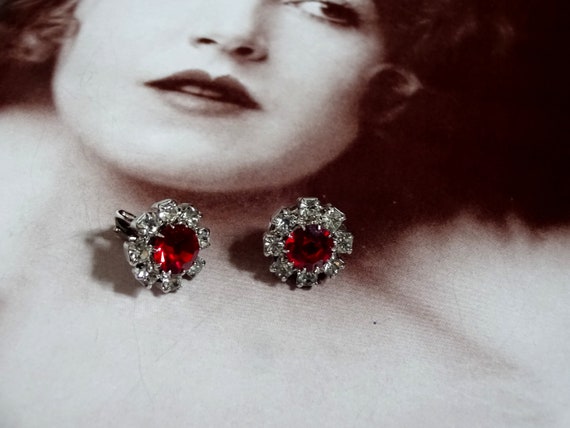 Antique Clip On Earrings Art Deco Vintage 1930s P… - image 8