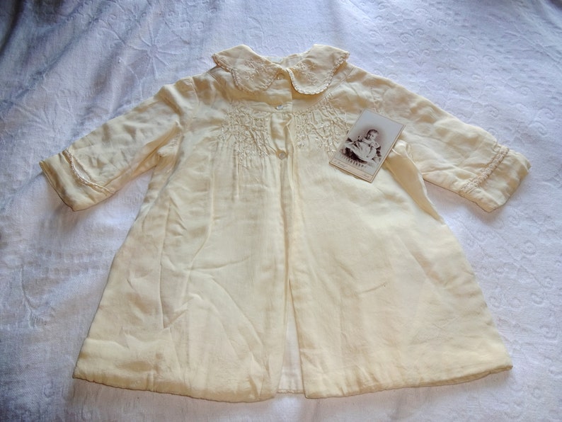 Stunning Museum Quality Antique Babies Ivory Silk Embroidered Christening Baptism Special Occassion Heirloom Coat Edwardian Era Baby/'s Coat