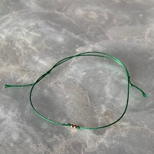 Simple thin NYLON Cord bracelet with beads 32 colors to choose fromThe Simplicity bracelet image 2