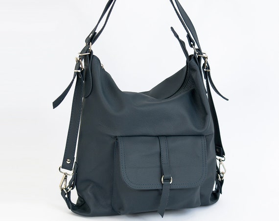 navy backpack handbag