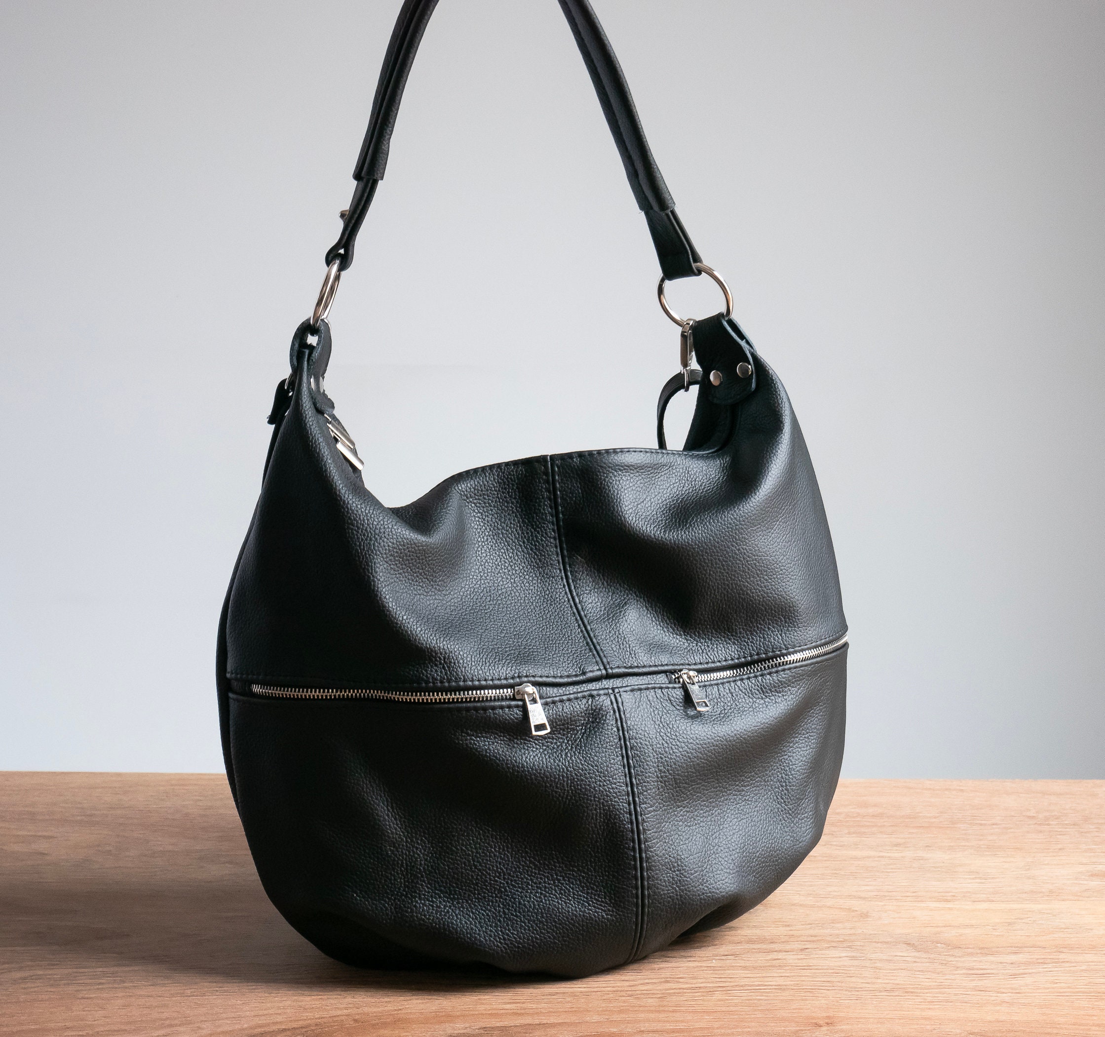 Circe Hobo Shoulder Bag Black