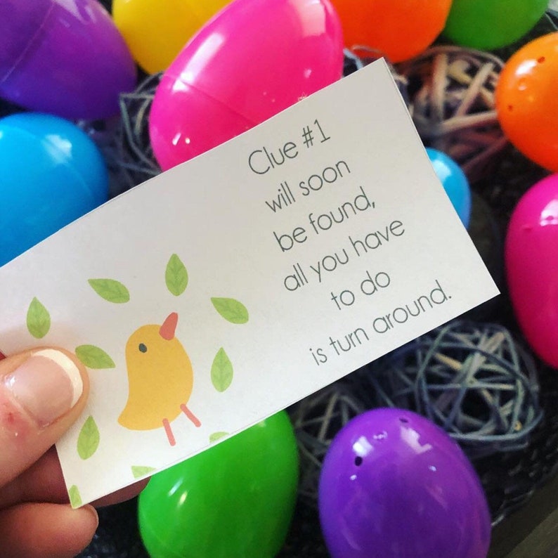 Printable Easter Scavenger Hunt Clue Cards Basket Egg Hunt | Etsy UK