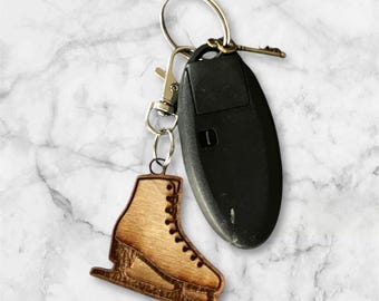 Figure Skate Keychain: Handmade Ice Skating Accessory