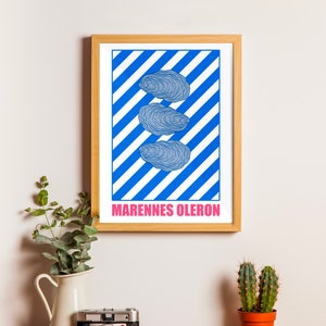 Affiche " huîtres de Marennes Oléron "
