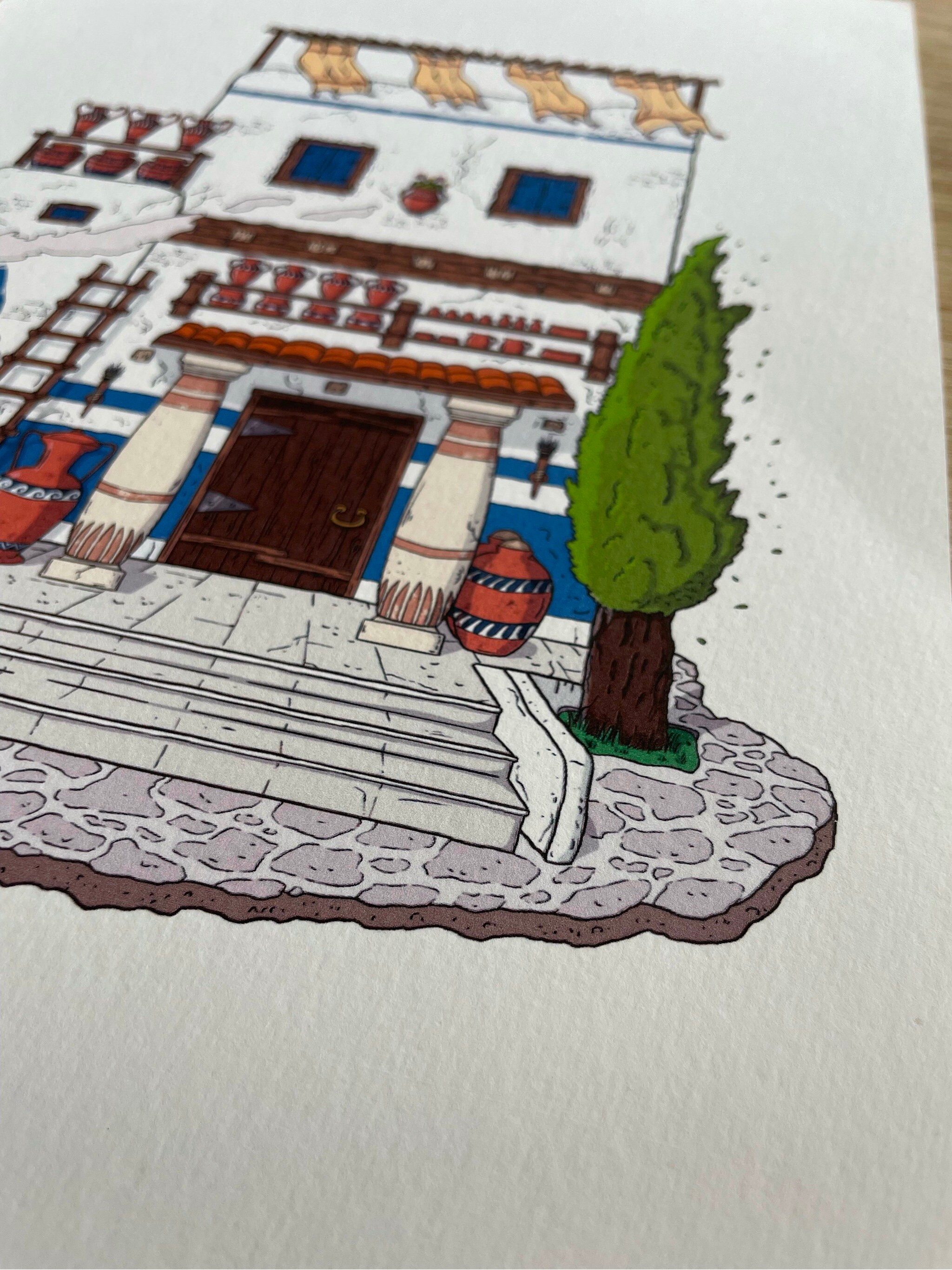 Greek Shop Storefront Poster - Etsy