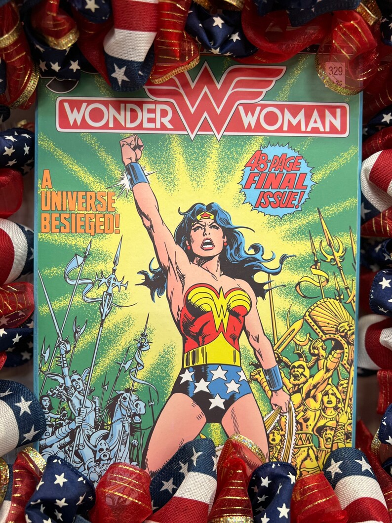 Wonder Woman Comic Book Cover Art Patriotic Americana USA Etsy Ireland