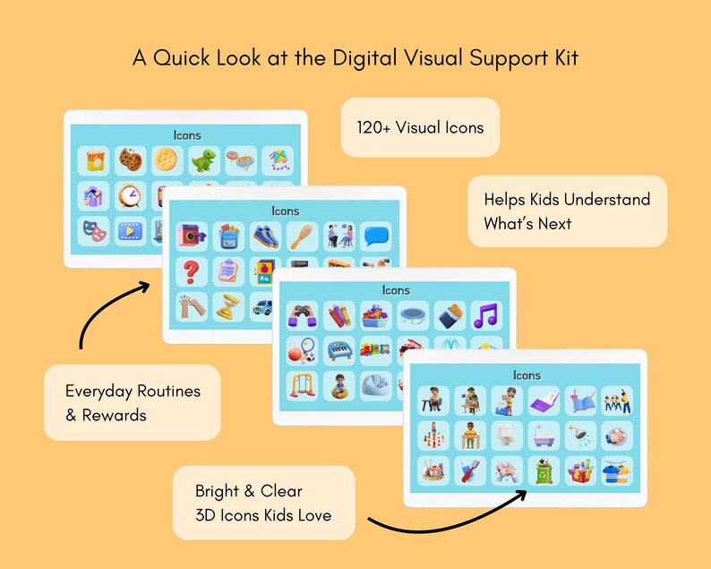 Autism Visual Supports Kit: First-then Board, Token Boards, Visual ...