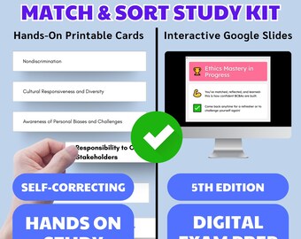 BCBA Ethics Code BUNDLE: Printable & Digital Exam Prep Flashcards, BCBA Study Materials Guide