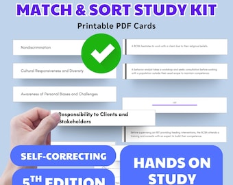 BCBA Ethics Code Study Kit | Printable Exam Prep Flashcards | Test Study Materials