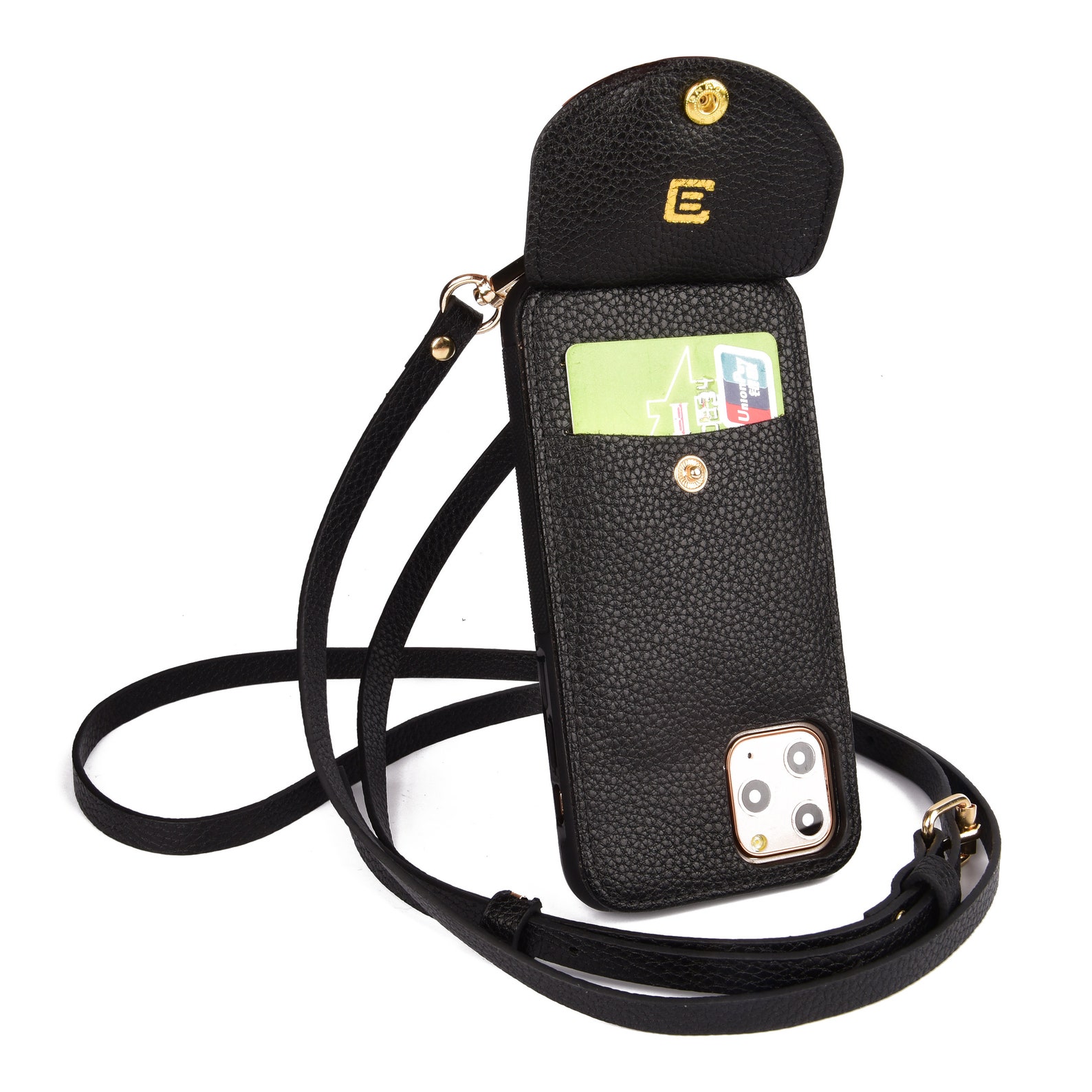 Custom Pebbled Leather Crossbody Iphone Purse Bag W/adjustable Etsy