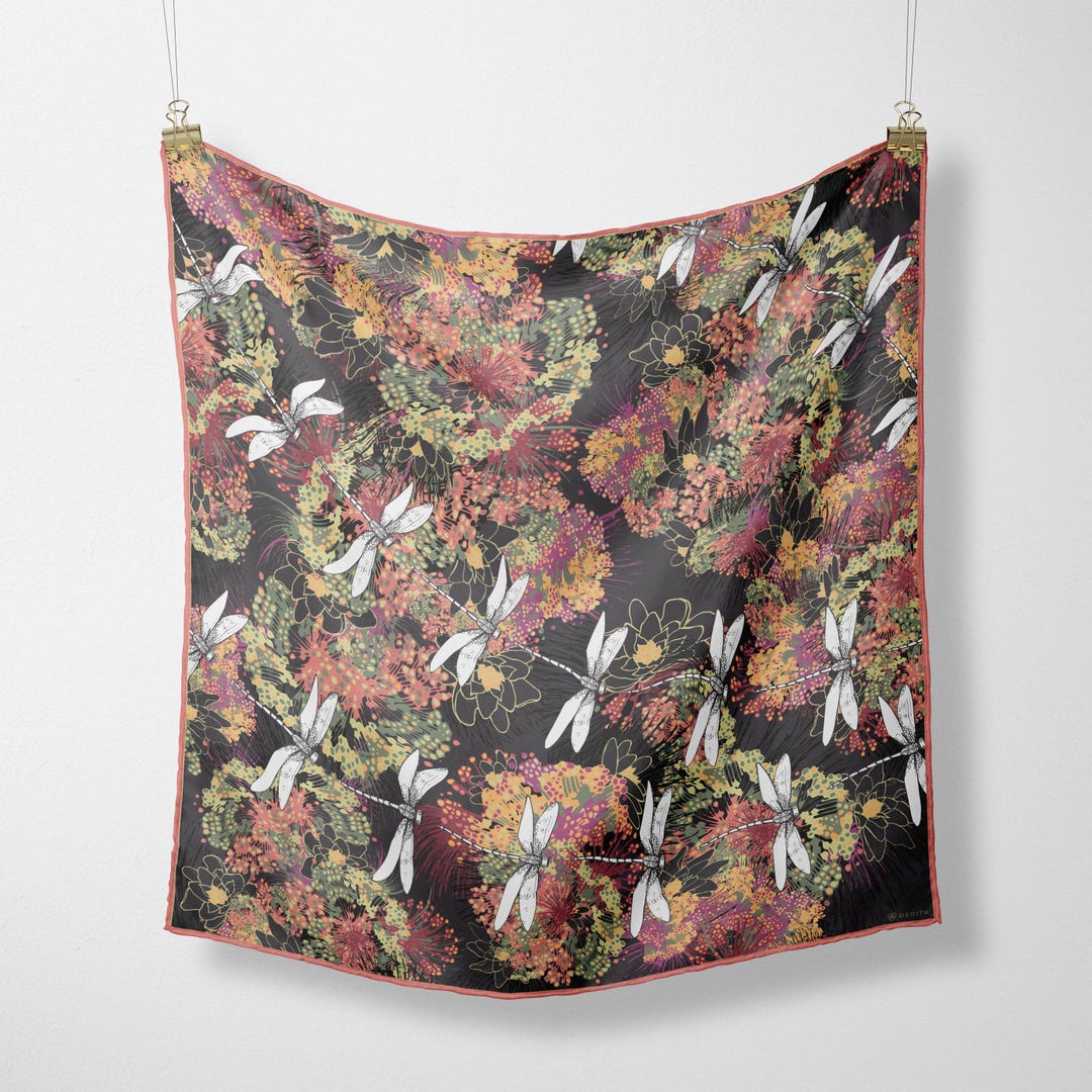 SILK DRAGONFLY SCARF