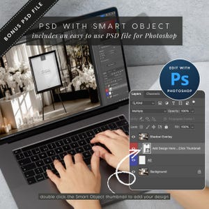 Bonus PSD file included: add your artwork by double clicking the smart object layer in Photoshop
