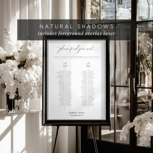Wedding sign mockup with natural shadows via the foreground overlay layer