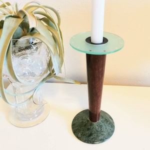 Memphis Design Brass Candle Holder, Memphis Brass Candlestick, 80s, Mid Century, post modern,