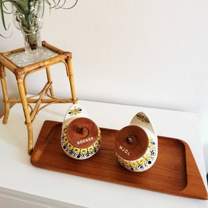 Teak tray Sowe Konst Sweden, serving tray in Scandinavian design in classic Mid Century Modern style