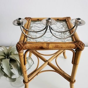 Candelabro de 3 llamas, plateado de Berg Dinamarca, marcado, candelabro plateado Berg Danmark, candelabro del año 1960