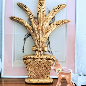 Florentine style wall decoration, basket of ears of corn, handmade