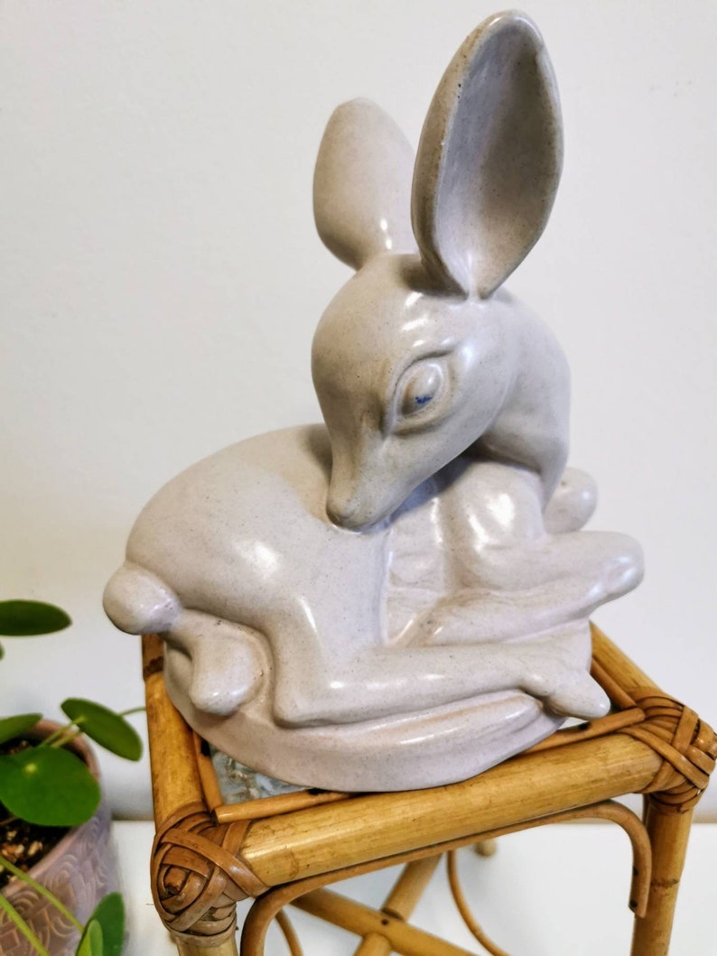 Large Bambi studio ceramic from Sweden from the company Gabriel adorable ceramic roe deer with big eyes