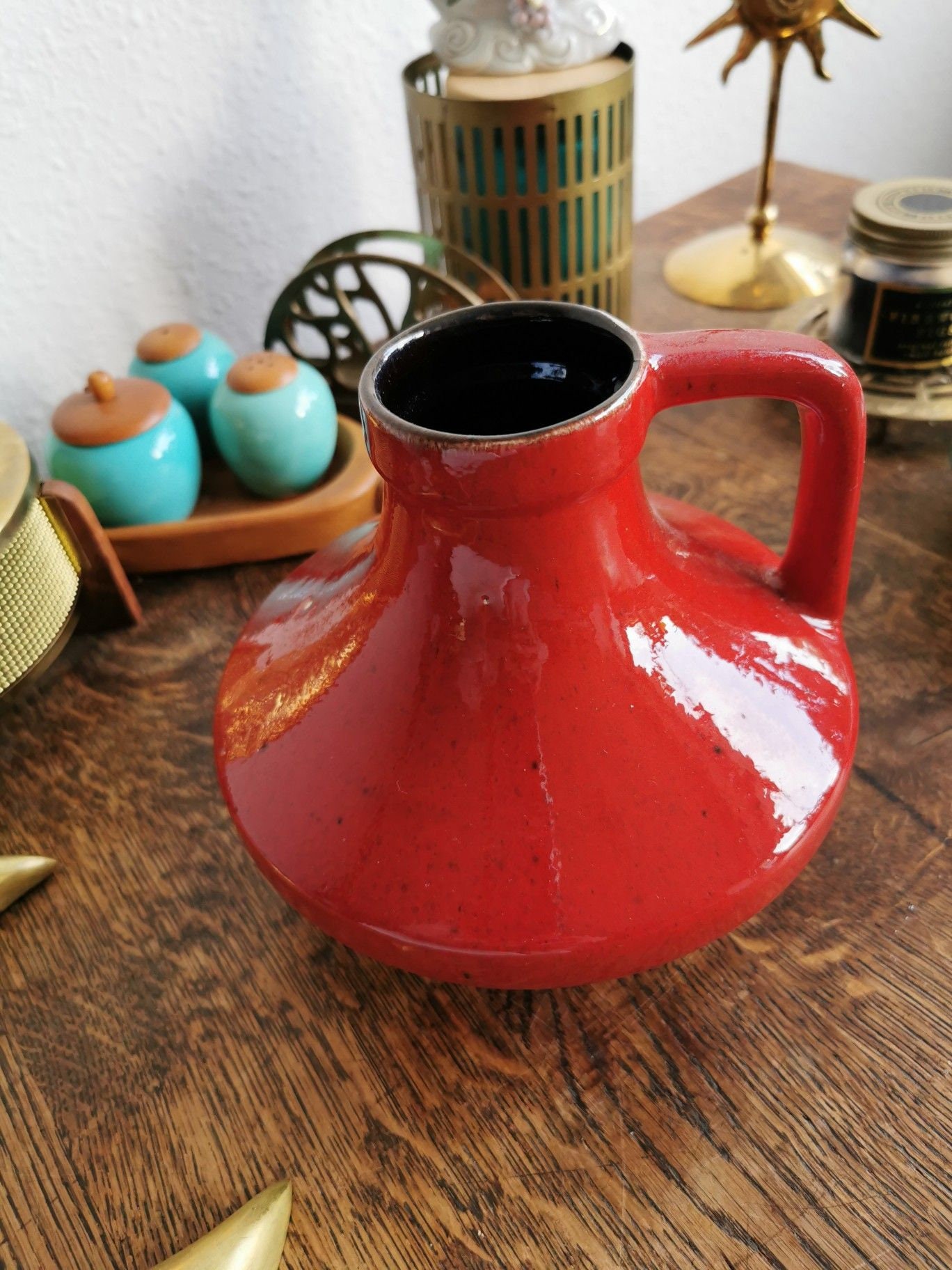 JOPEKOのFat Lava花瓶、刻印47/15、美しい陶器のピッチャー、豊かな