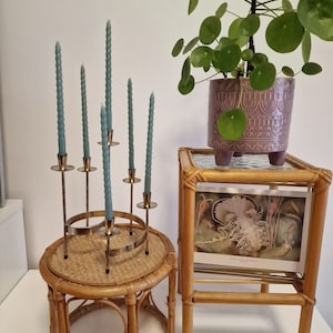 Vintage candlestick Gunnar Ander Ystad Metall Sweden, candlestick by Gunnar Ander Spirale, Ystad Metall
