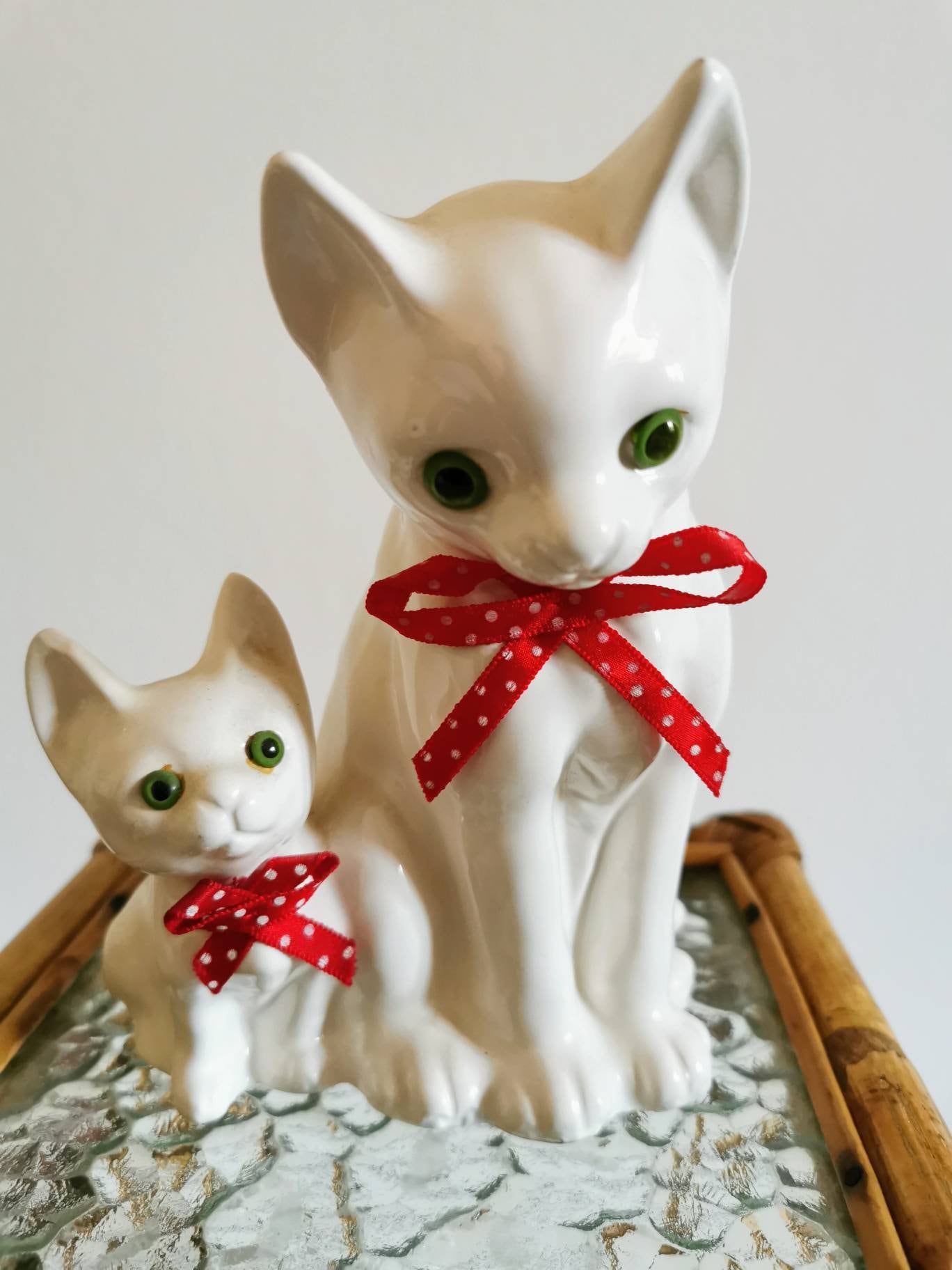 陶器の猫、Guldkroken HJO スウェーデン手描き - 1960 年代の