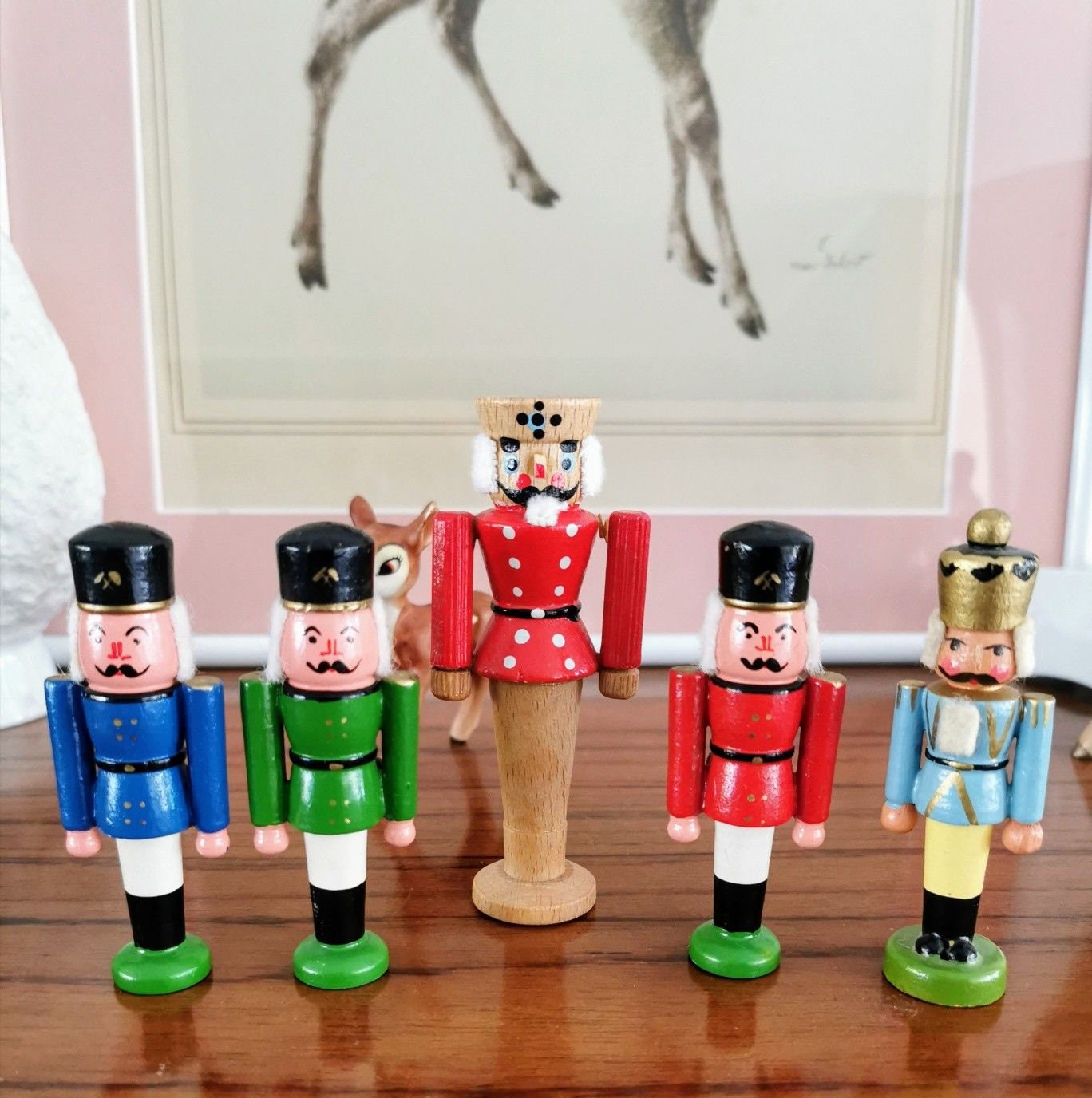 東ドイツ製 エルツ山地 アンティーク伝統的木製くるみ割り人形 28cm