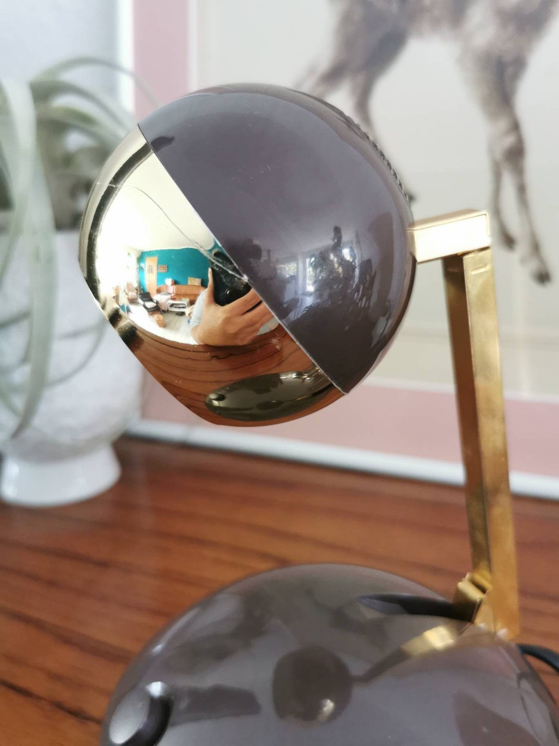 Eichhoff Ball Telescope Lamp in Brown Brass Brown Golden 70s Etsy