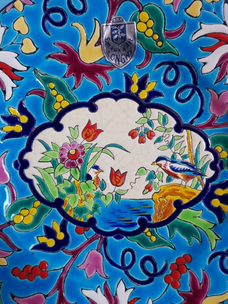 Sensational plate by Emaux de Longwy