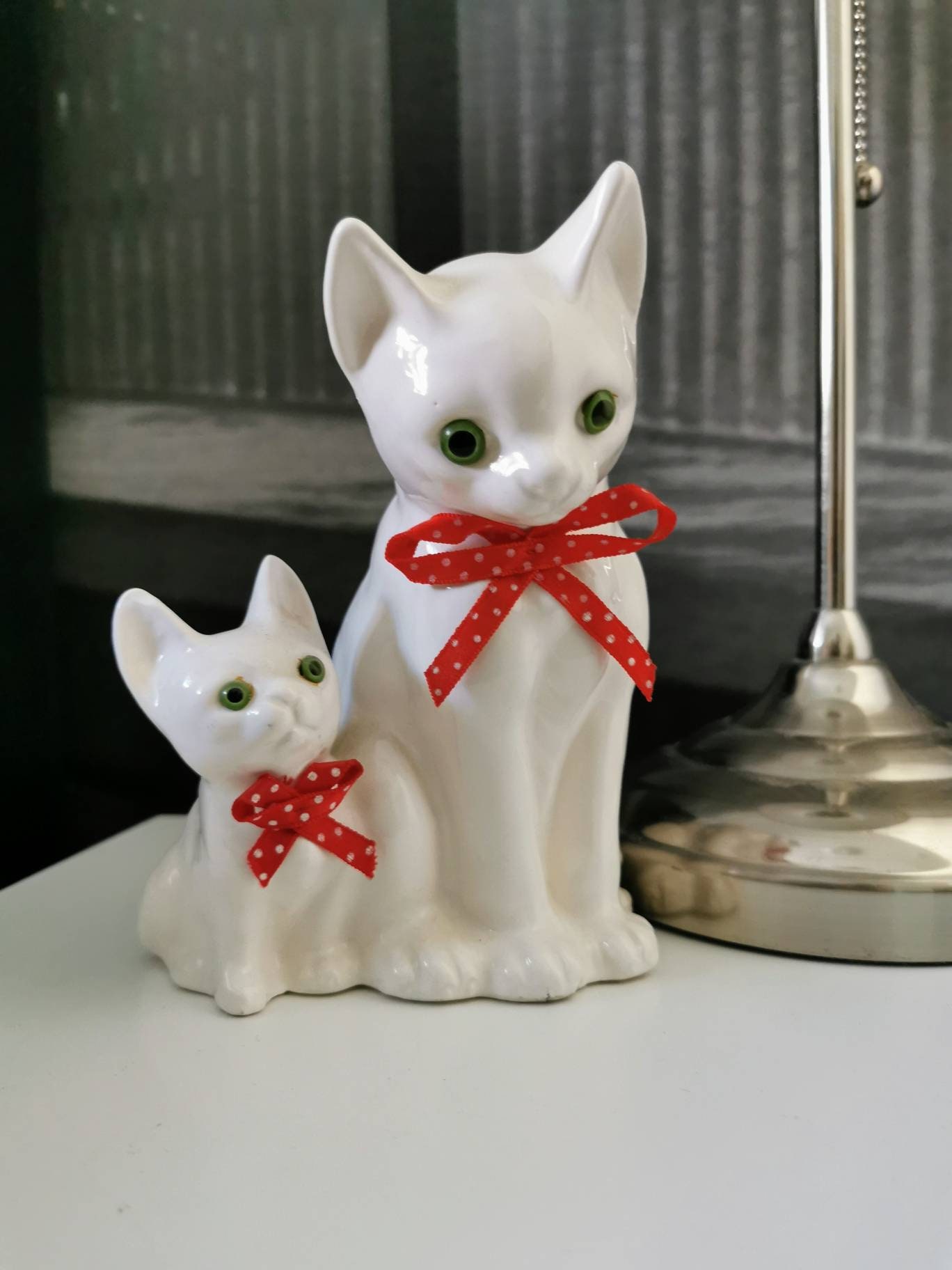 陶器の猫、Guldkroken HJO スウェーデン手描き - 1960 年代の