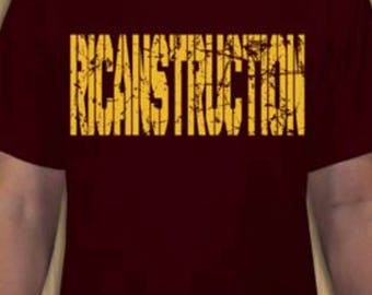 RICANstruction Mens tshirts for the reconstruction of Puerto Rico.