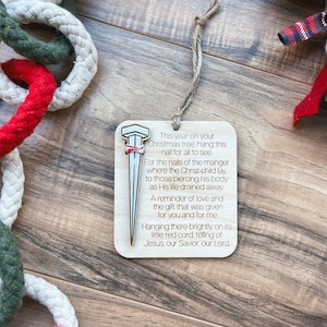Jesus is the Reason Ornament: 3D Christmas Nail, Religious Gift