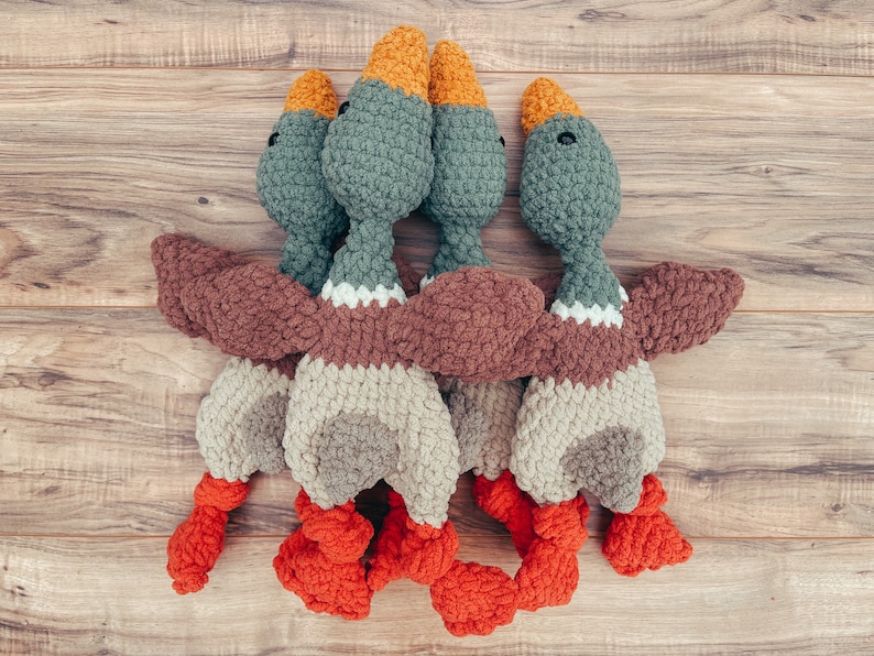 Mallard Duck Handmade Lovey, Crocheted Duck Stuffed Animal, Lovie, Duck ...