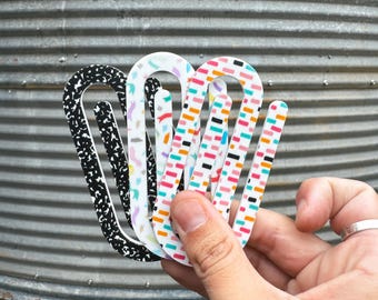 Acrylic Jumbo Paper Clip, Paperclip Bookmark, Teacher Gift, End of Year Gift, Teacher Appreciation