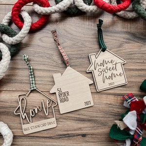 Home Ornament, Home Christmas Ornament, Home Sweet Home Ornament, New Home, Closing Gift, Realtor, For Sale, House Ornament