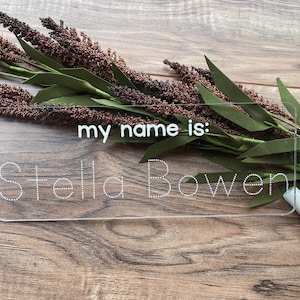 Acrylic Name Tracing Board, Personalized Letter Board, Learn to Write, Name Practice Board, Dry Erase Name Practice