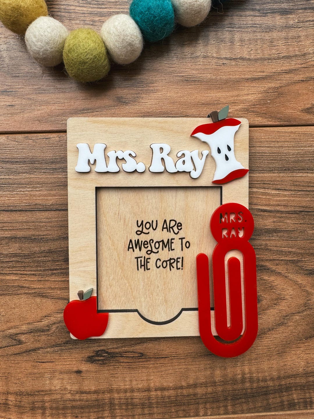 Personalized Teacher Note Pad Holder, Apple Teacher Notepad, Teacher ...