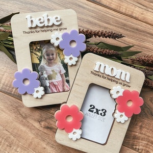 Personalized Mother&#39;s Day Photo Magnet, Custom 3D Mother&#39;s Day Magnet, Floral Mother&#39;s Day Magnet, Acrylic Mother&#39;s Day