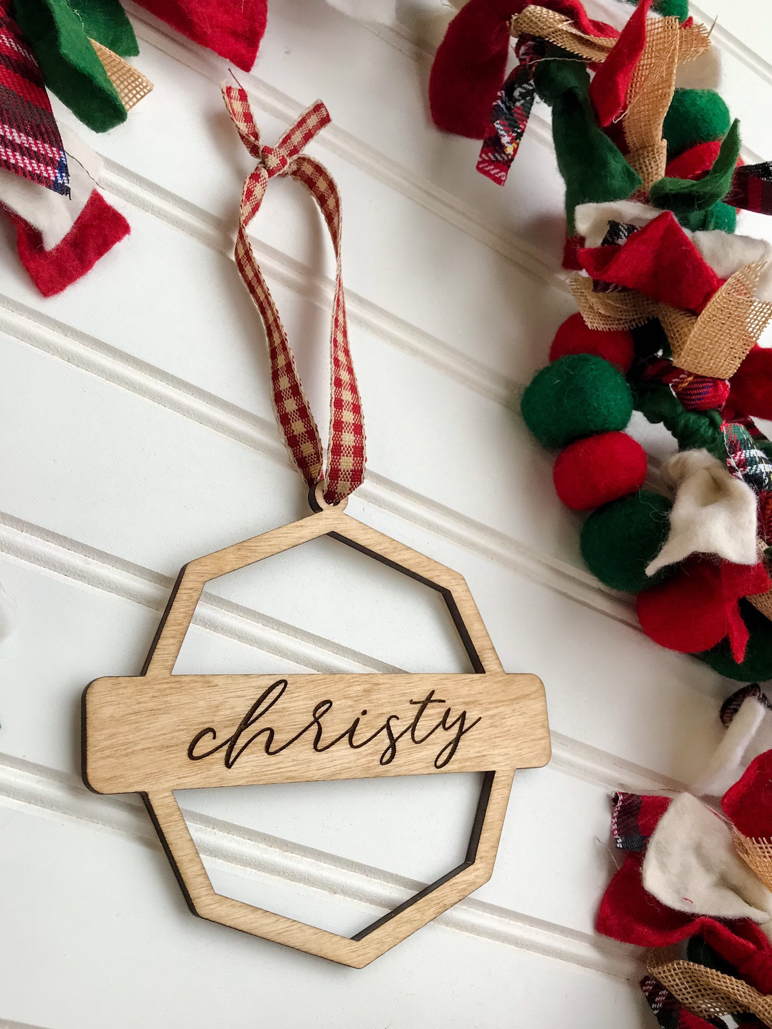Name Ornament Personalized Christmas Ornaments Last Name  Etsy