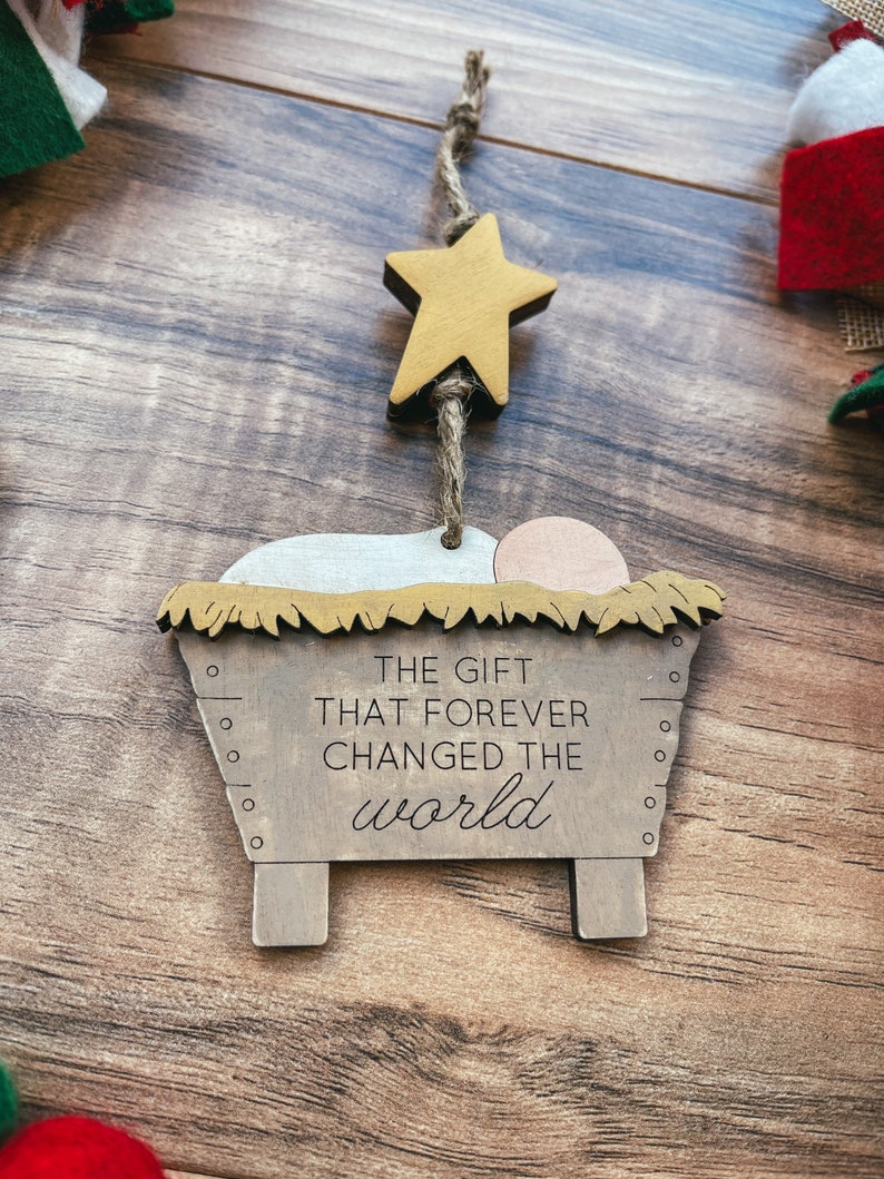 Nativity Christmas Ornament True Christmas Meaning Ornament Etsy