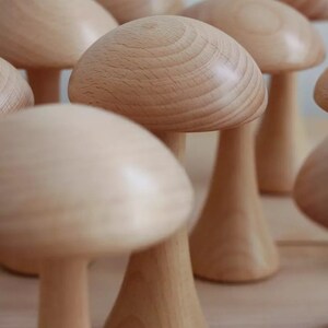 Wooden rattle, mushroom, toddlers rattle, newborn rattle, baby rattle, baby toy, wooden toy image 5