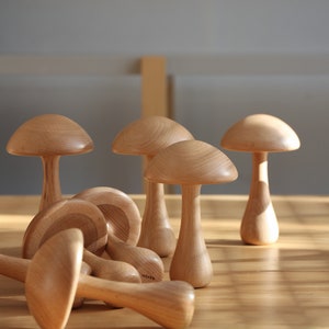 Wooden rattle, mushroom, toddlers rattle, newborn rattle, baby rattle, baby toy, wooden toy image 6