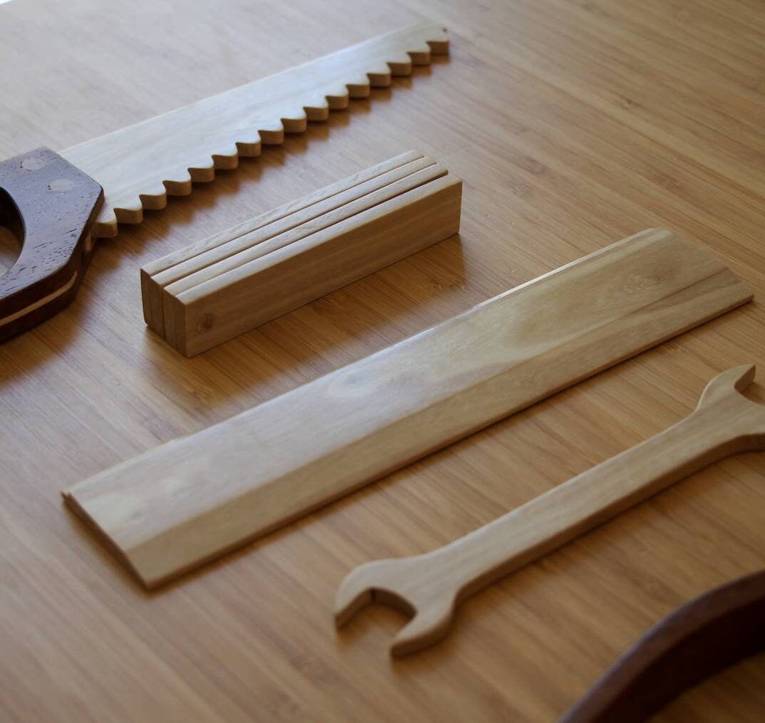 Handmade 7 piece wooden tool set