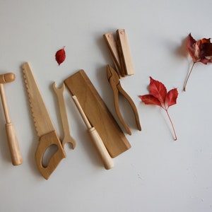 Handmade 7 piece wooden tool set