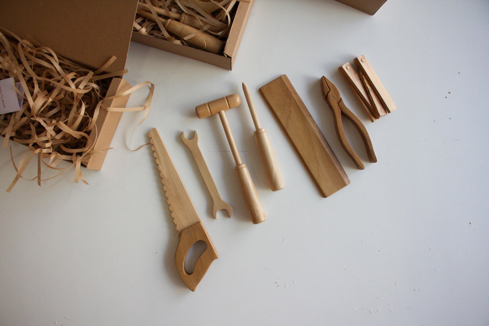 Handmade 7 piece wooden tool set