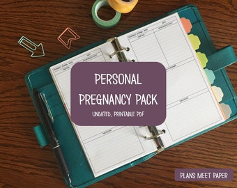 DRUCKBARE Persönliche Schwangerschaft Journal und Planner Bundle