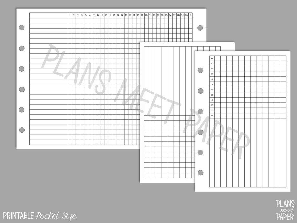 PRINTABLE Pocket Size Planner Basics Insert Pack Clean, Multifunctional