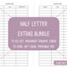 PRINTABLE Half Letter Extras Bundle, to Do List, Password Tracker ...